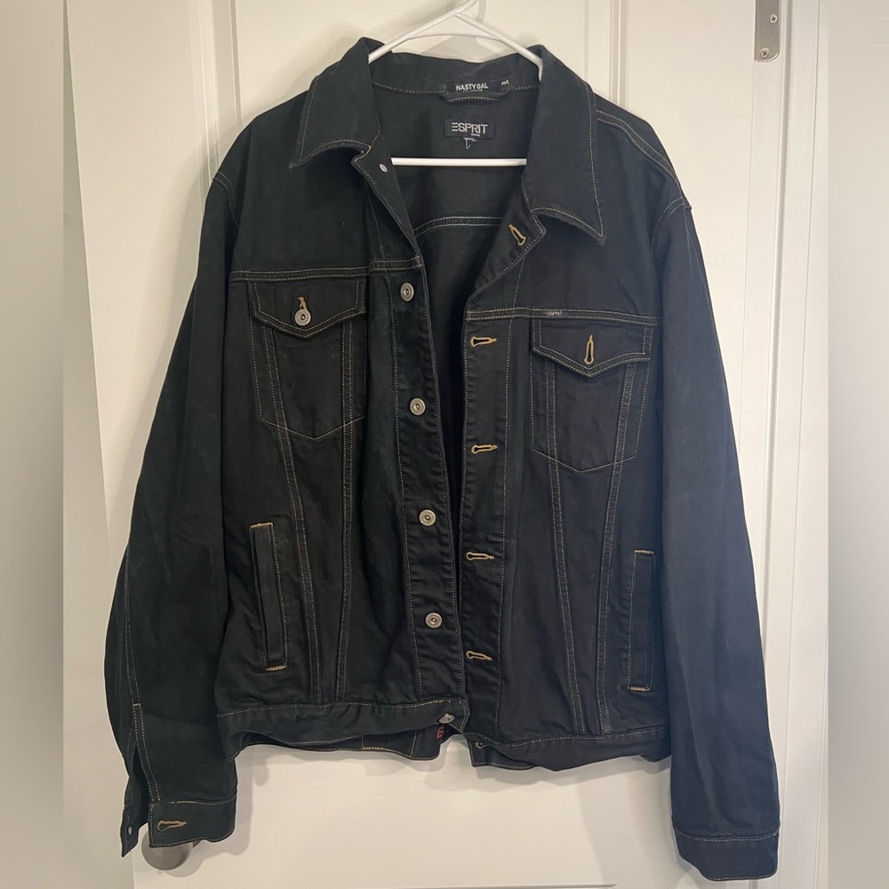 Nasty gal x espirit collab. Dark blue Jean jacket.